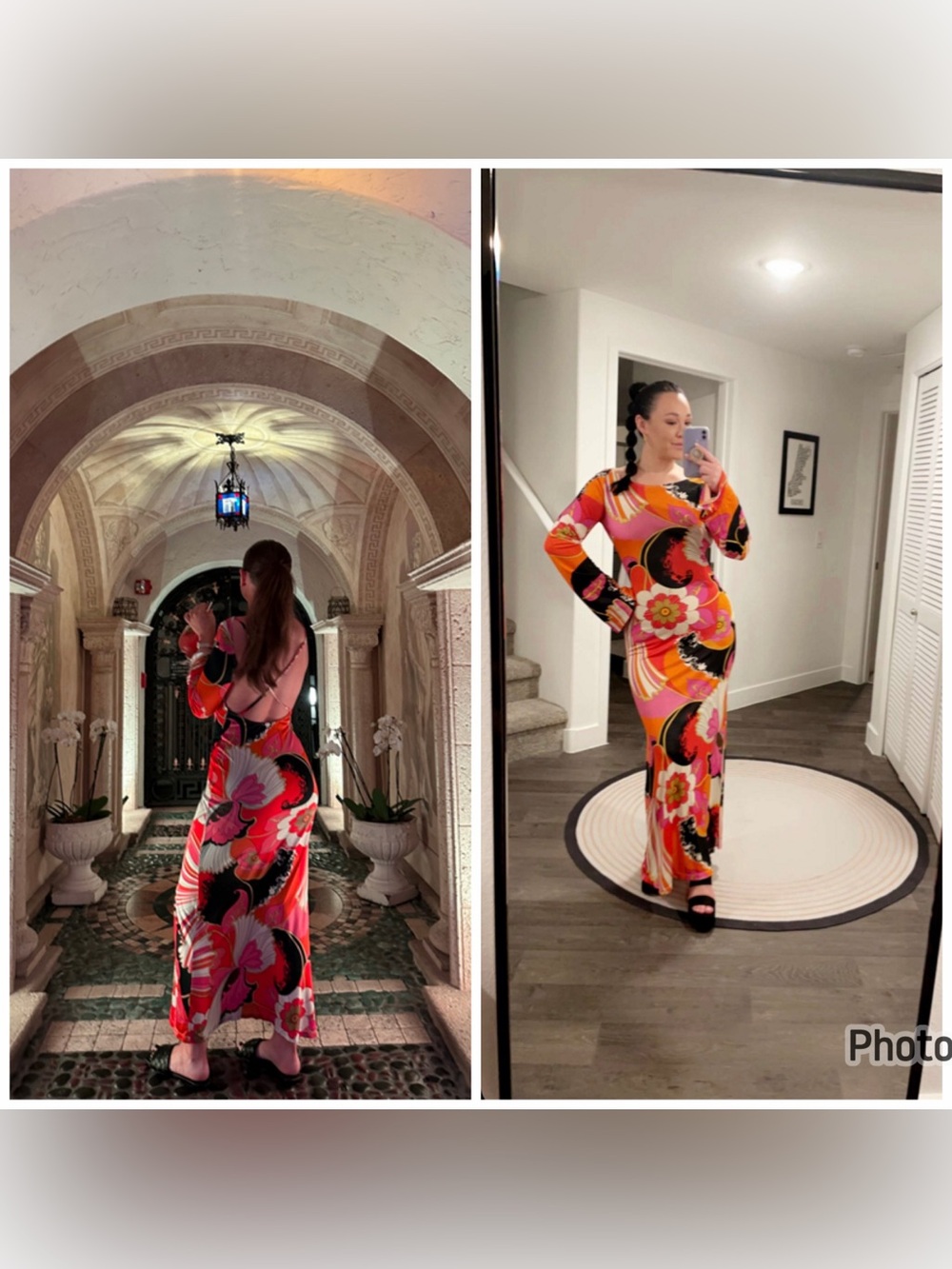 Ronny Kobo Zella Maxi Dress Floral Saturated Stretchy Large